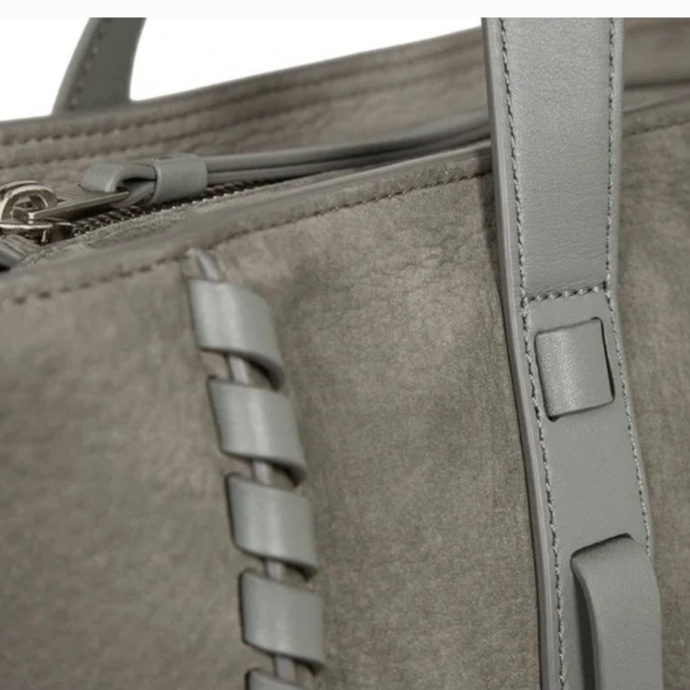 All Saints Ray Nubuck East West Suede Leather Tie Tote - Picture 3 of 12